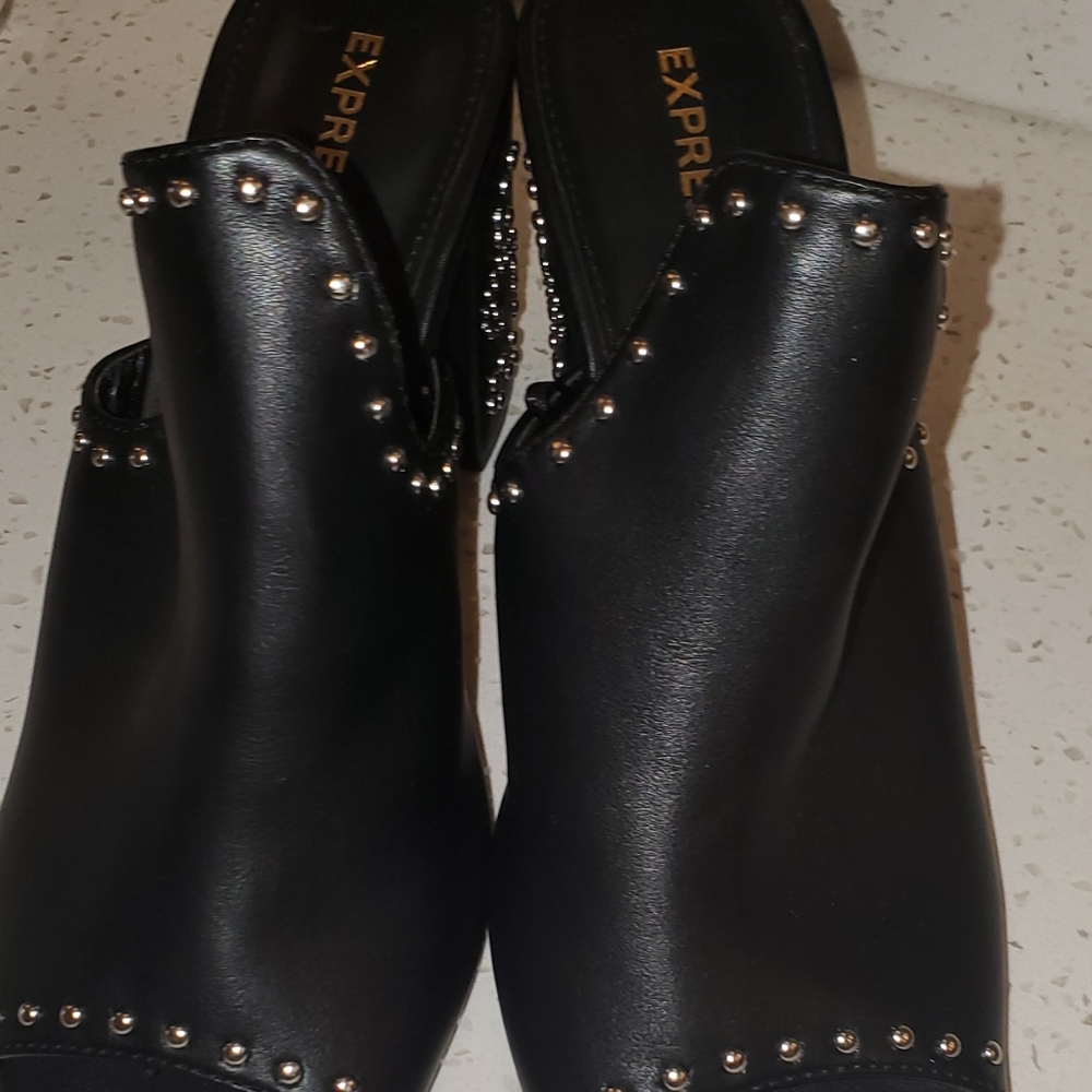 Express Silver Studded Mules